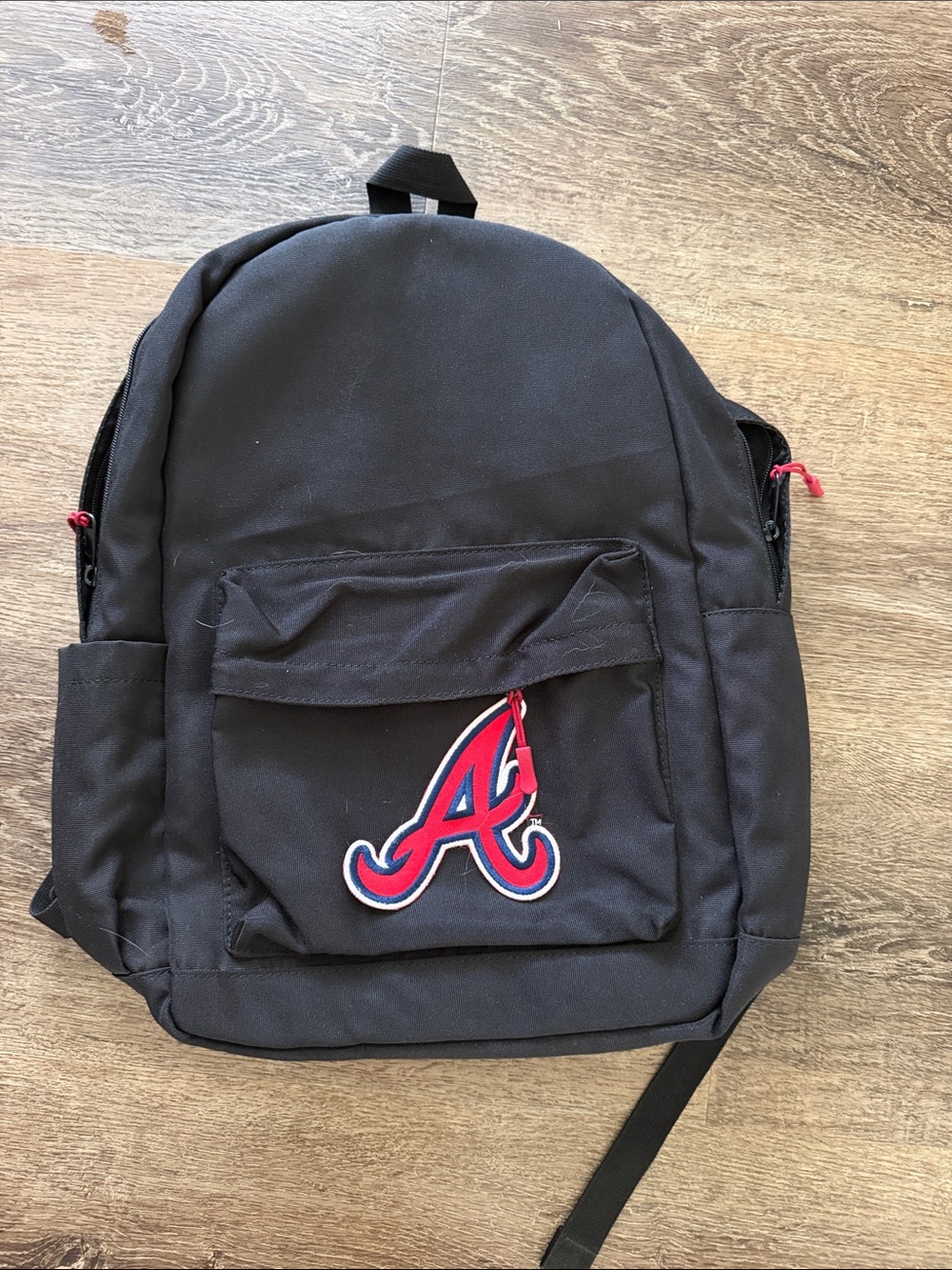Atlanta Braves Black Backpack with Red 'A' Patch